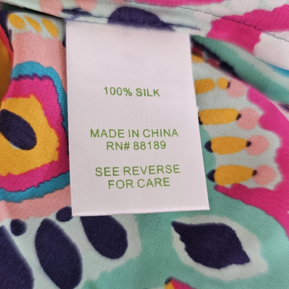 EUC Lilly Pulitzer Crown Jewels Silk Top, Size  M - Picture 4 of 4